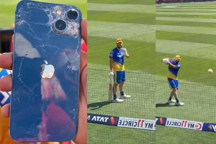 Daryl Mitchell Smashes Fan's iPhone During IPL Practice, Social Media Reacts to Apology Gesture